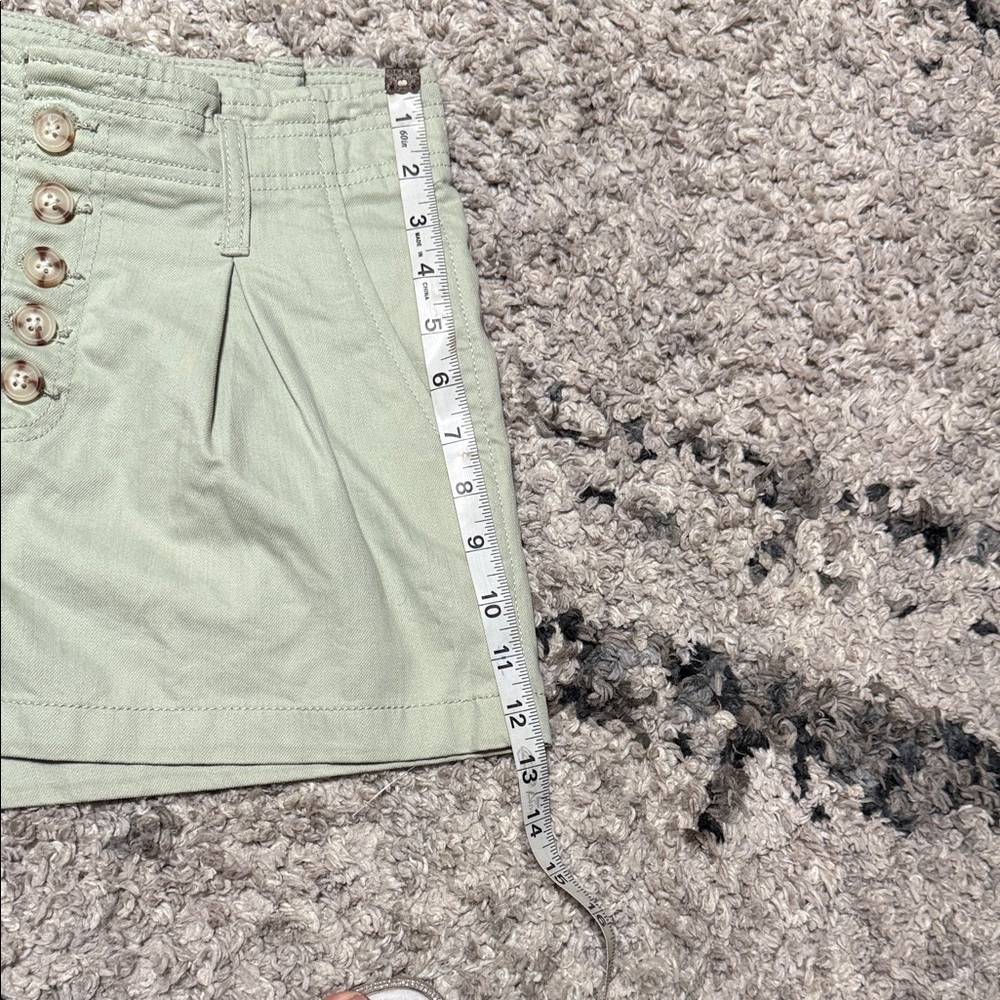 SHORTS of Indigo Rein Women's Light Green and High Waist Shorts - Picture 5 of 10